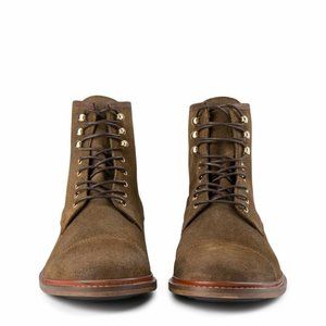 NEW $195  Shoe The Bear Mens Curtis Waxed Suede Khaki Green Ankle Boots 44 US 11